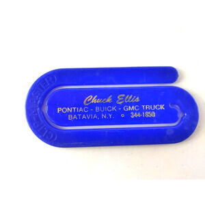 Clip Master Chuck Ellis Pontiac Buick GMC Truck Batavia New York Book Mark